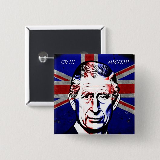 King Charles III Button (Vorne & Hinten)