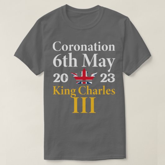 King Charles III Coronation 2023 6. Mai T-Shirt (Design vorne)