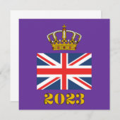 King Charles III Coronation 2023 Britische Krone Einladung (Vorne/Hinten)