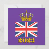 King Charles III Coronation 2023 Britische Krone Einladung (Vorderseite)