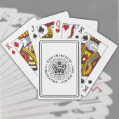 King Charles III Coronation Black Logo Patriotic Spielkarten