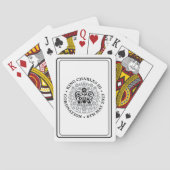 King Charles III Coronation Black Logo Patriotic Spielkarten (Rückseite)
