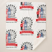 King Charles III Coronation Blanket Sherpadecke (Vorderseite)