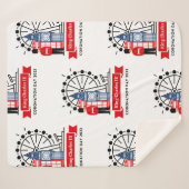 King Charles III Coronation Blanket Sherpadecke (Vorderseite (Horizontal))