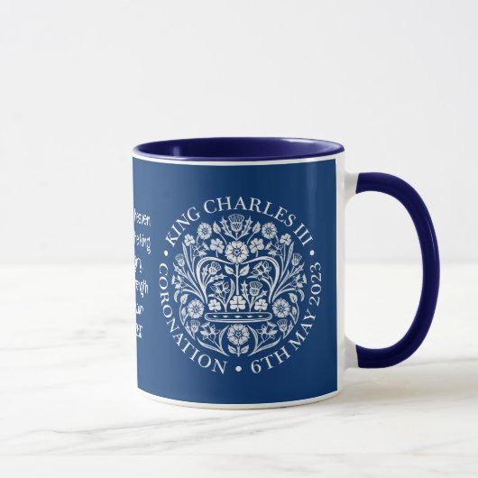 KING CHARLES III CORONATION Blau Christlich Tasse (Rechts)