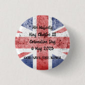 King Charles III Coronation Button (Vorderseite)