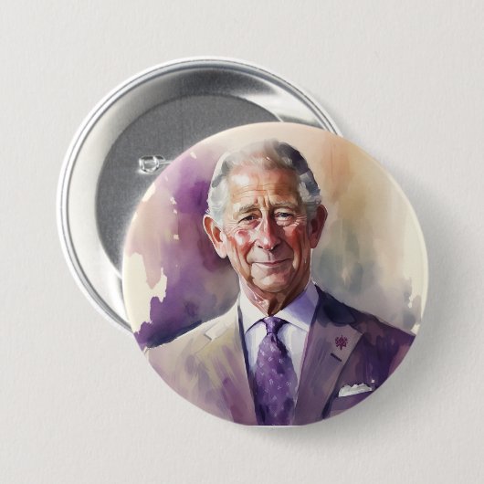 King Charles III Coronation Button (Vorne & Hinten)