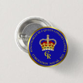 King Charles III Coronation Celebration 15 Cm Squa Button (Vorne & Hinten)
