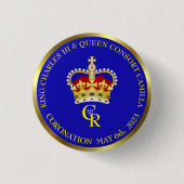 King Charles III Coronation Celebration 15 Cm Squa Button (Vorderseite)