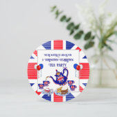 King Charles III Coronation Celebration Tee Party Einladung (Stehend Vorderseite)