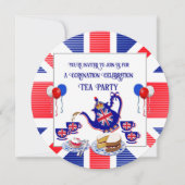 King Charles III Coronation Celebration Tee Party Einladung (Vorderseite)