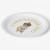 King Charles III Coronation Cipher Paper Teller (Schrägansicht)