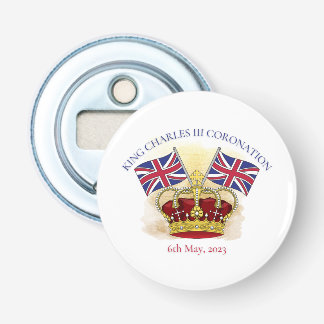 King Charles III Coronation Crown and Flags Flaschenöffner