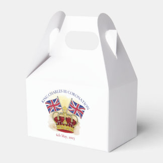 King Charles III Coronation Crown and Flags Geschenkschachtel