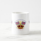 King Charles III Coronation Crown and Flags Kaffeetasse (Mittel)