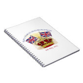 King Charles III Coronation Crown and Flags Notizblock (Rechte Seite)