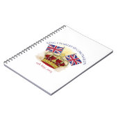 King Charles III Coronation Crown and Flags Notizblock (Linke Seite)