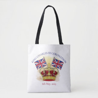 King Charles III Coronation Crown and Flags Tasche