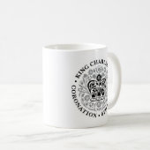 King Charles III Coronation Emblem Tee/Kaffee Tass Kaffeetasse (VorderseiteRechts)