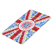 King Charles III Coronation Floral UK Flag Magnet (Linke Seite)