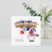 King Charles III Coronation Fun Customized Party Einladung (Stehend Vorderseite)