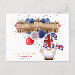 King Charles III Coronation Fun Patriotic Custom Postkarte