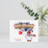 King Charles III Coronation Fun Patriotic Custom Postkarte (Stehend Vorderseite)