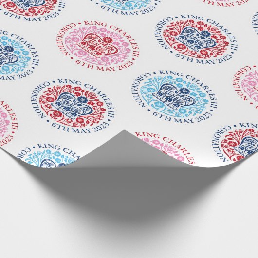 KING CHARLES III CORONATION GESCHENKPAPIER (Ecke)