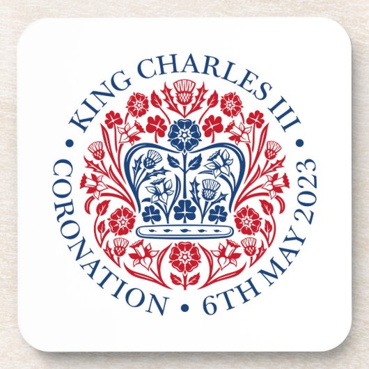 King Charles III Coronation Getränkeuntersetzer (Vorderseite)