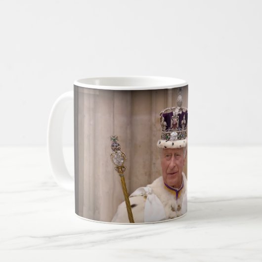 King Charles III Coronation Kaffeetasse (Vorderseite Links)