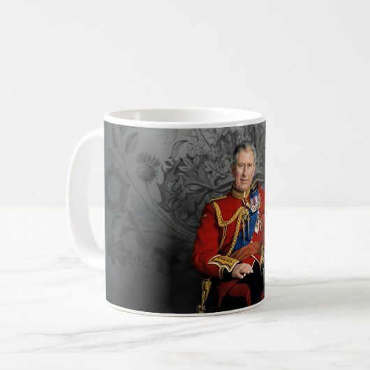King Charles III Coronation Kaffeetasse (Vorderseite Links)