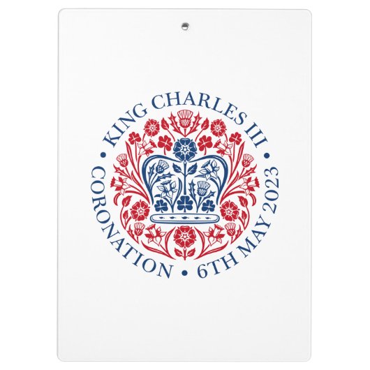 King Charles III Coronation Klemmbrett (Rückseite)