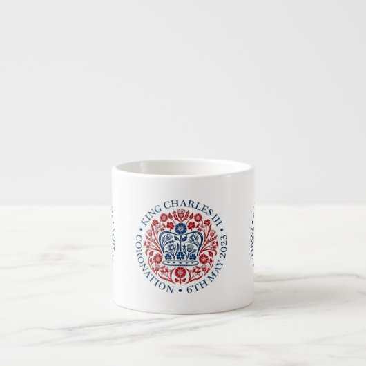 King Charles III Coronation Logo Gedenktasse Espressotasse (Vorderseite)