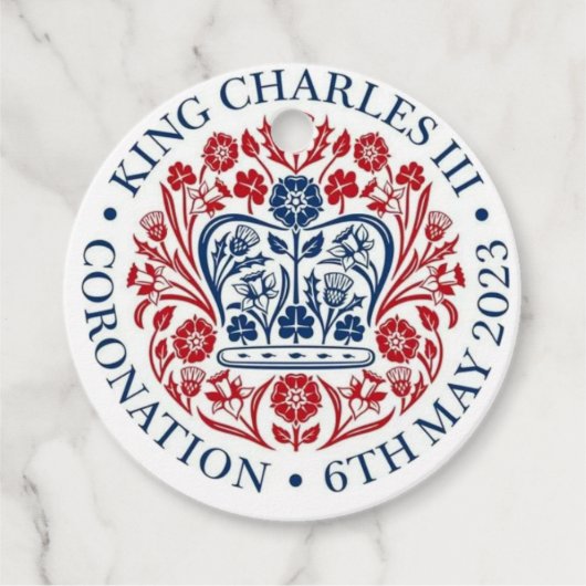 King Charles III Coronation Logo Geschenkanhänger (Vorderseite)