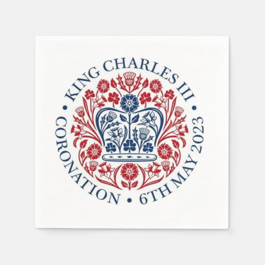 King Charles III Coronation Logo Serviette (Vorderseite)