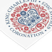 King Charles III Coronation Logo Table Runner Kurzer Tischläufer (Ecke)
