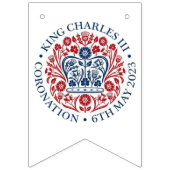 King Charles III Coronation Logo Wimpelkette (Zweite Fahne)