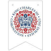 King Charles III Coronation Logo Wimpelkette (Erste Fahne)