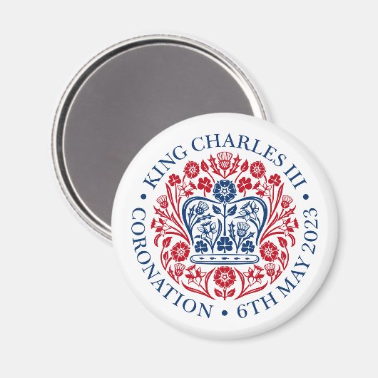 King Charles III Coronation Magnet (Vorderseite/Rückseite)