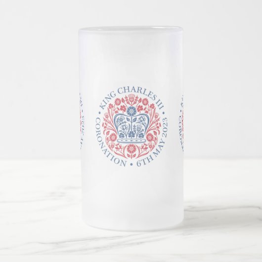 King Charles III Coronation Mattglas Bierglas (Mittel)
