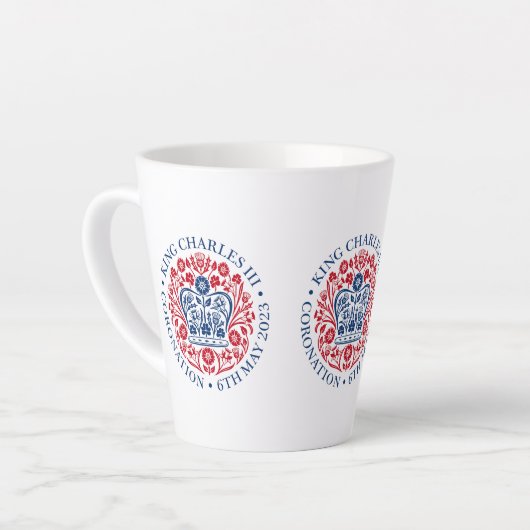 King Charles III Coronation Milchtasse (Linke Ecke)