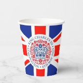 King Charles III Coronation Paper Cup Pappbecher (Vorderseite)