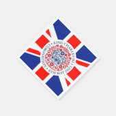 King Charles III Coronation Paper Napkins Serviette (Ecke)