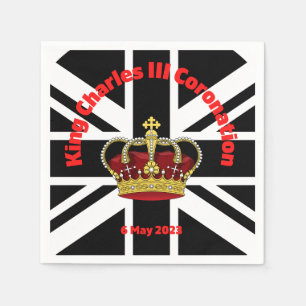 King Charles III Coronation Paper Plate Serviette