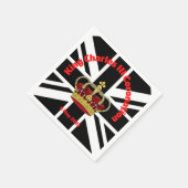 King Charles III Coronation Paper Plate Serviette (Ecke)