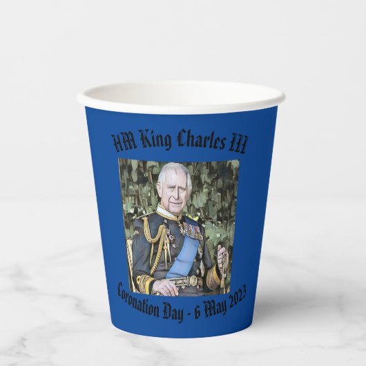 King Charles III Coronation Pappbecher (Vorderseite)