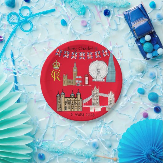 King Charles III Coronation Pappteller (Party)