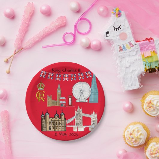 King Charles III Coronation Pappteller (Party)