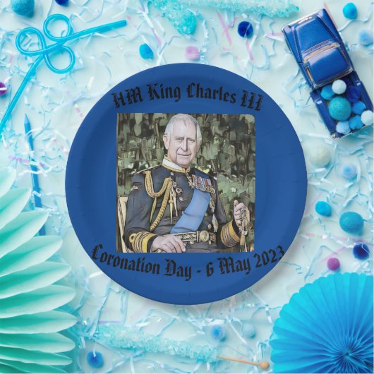 King Charles III Coronation Pappteller (Party)