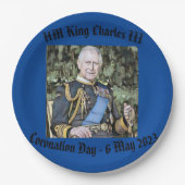 King Charles III Coronation Pappteller (Vorderseite)